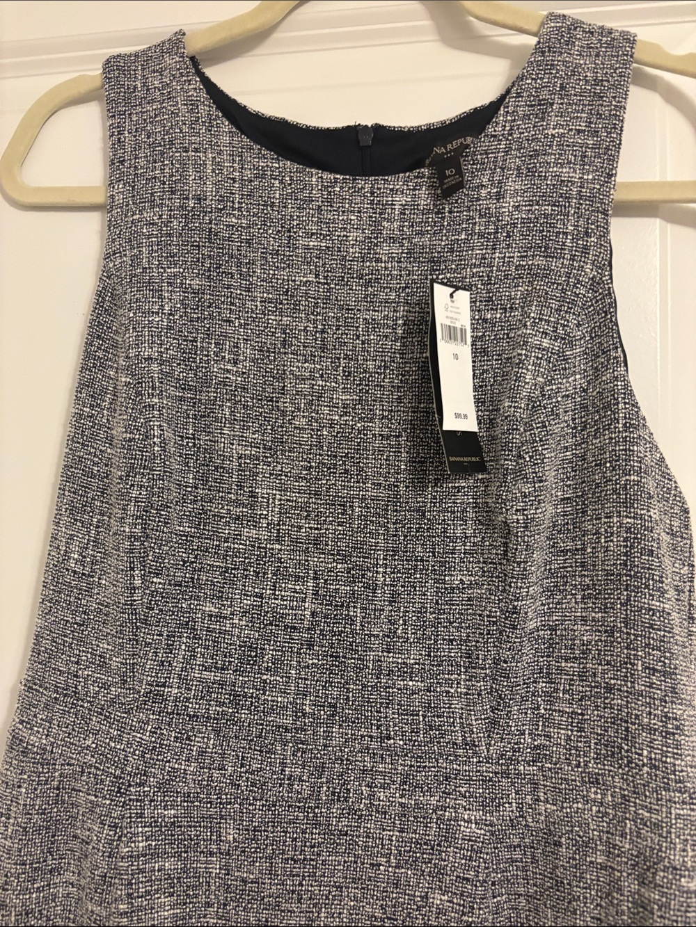 Banana Republic Navy Blue Tweed Dress